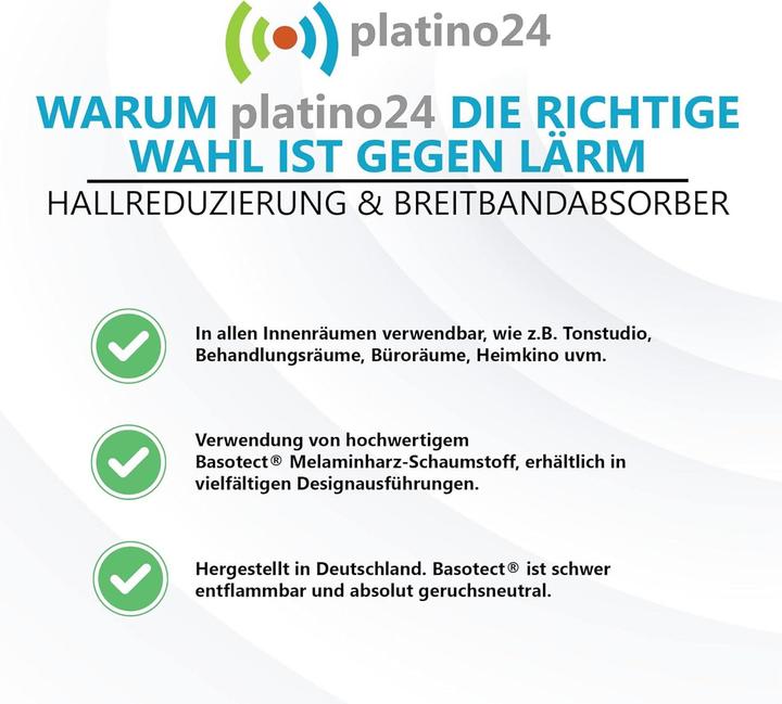 Image du produit Platino24 Vert clair Absorbeur de son (6 pcs)