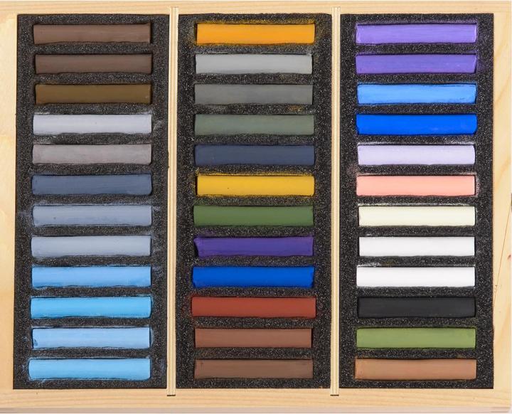 Produktbild BlockX Holzbox 36 Pastelle - Schnee (36 x)