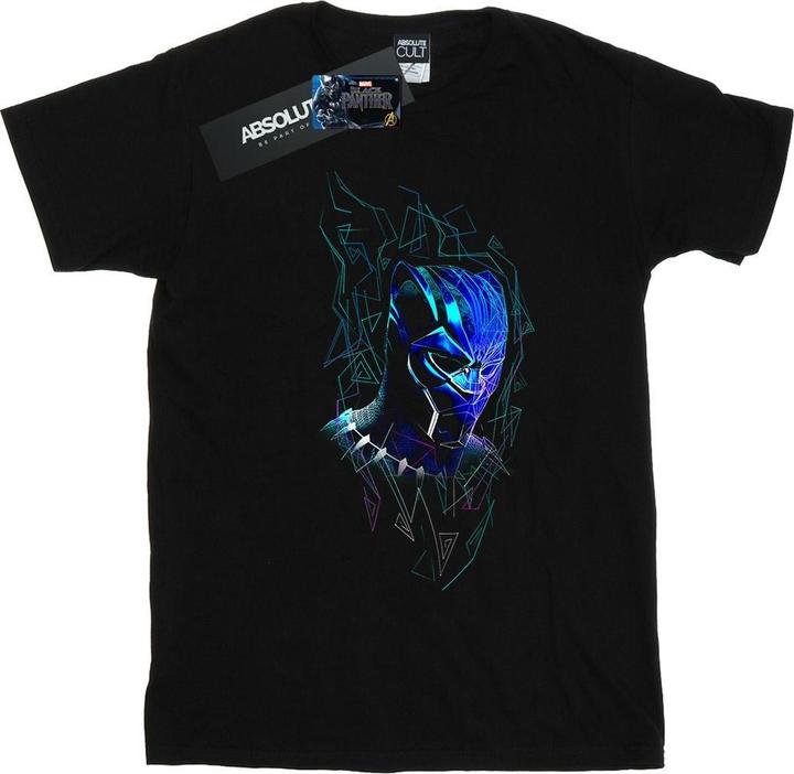 Produktbild Jungen Schwarzer Panther Neon Maske TShirt (152, 158)