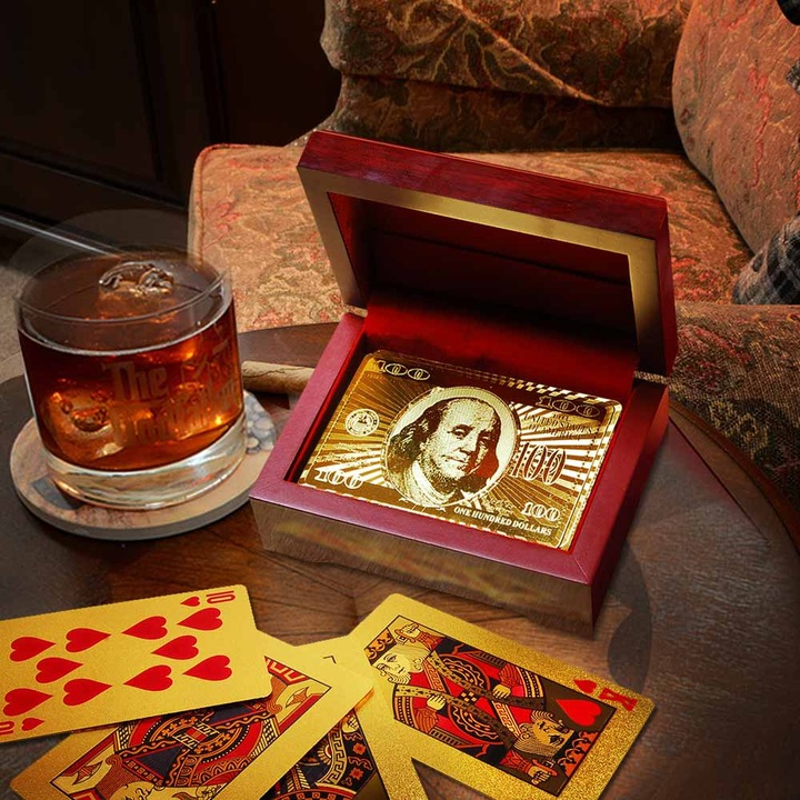 Actual product image Mikamax Gold Playing Cards Gift Box