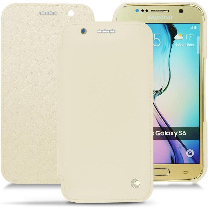 Noreve Lederschutzhülle horizontal (Samsung Galaxy S6), Smartphone Hülle, Weiss