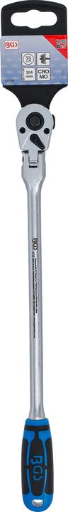 Immagine prodotto BGS Cricchetto reversibile testa snodata extra lunghi quadro esterno 6,3 mm (1/4") 304 mm (1/4")