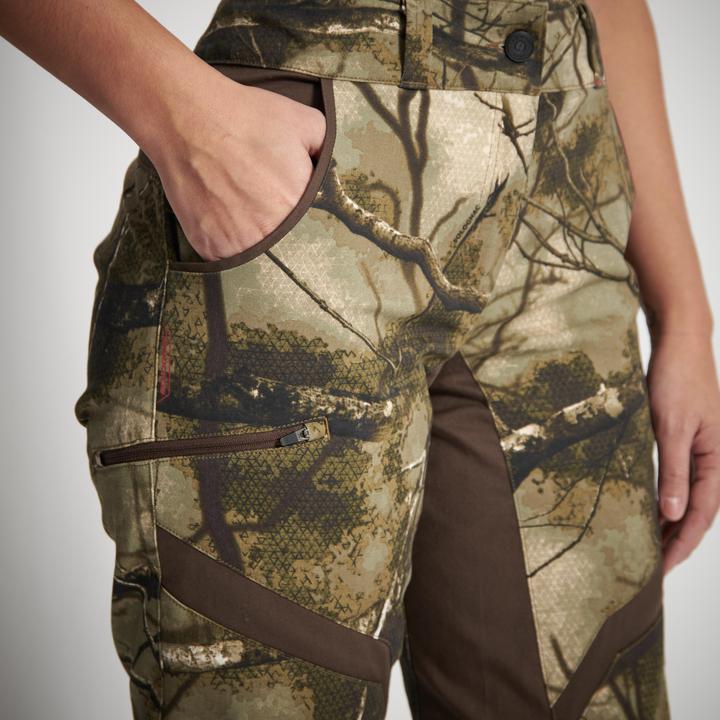 Produktbild Solognac Jagdhose 500 Damen geräuscharm atmungsaktiv Camouflage (46)