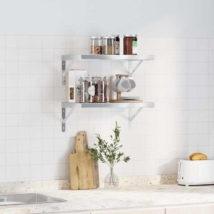 Actual product image vidaXL Wall shelves 2 pcs. Noble (50 x 30 x 3 cm)
