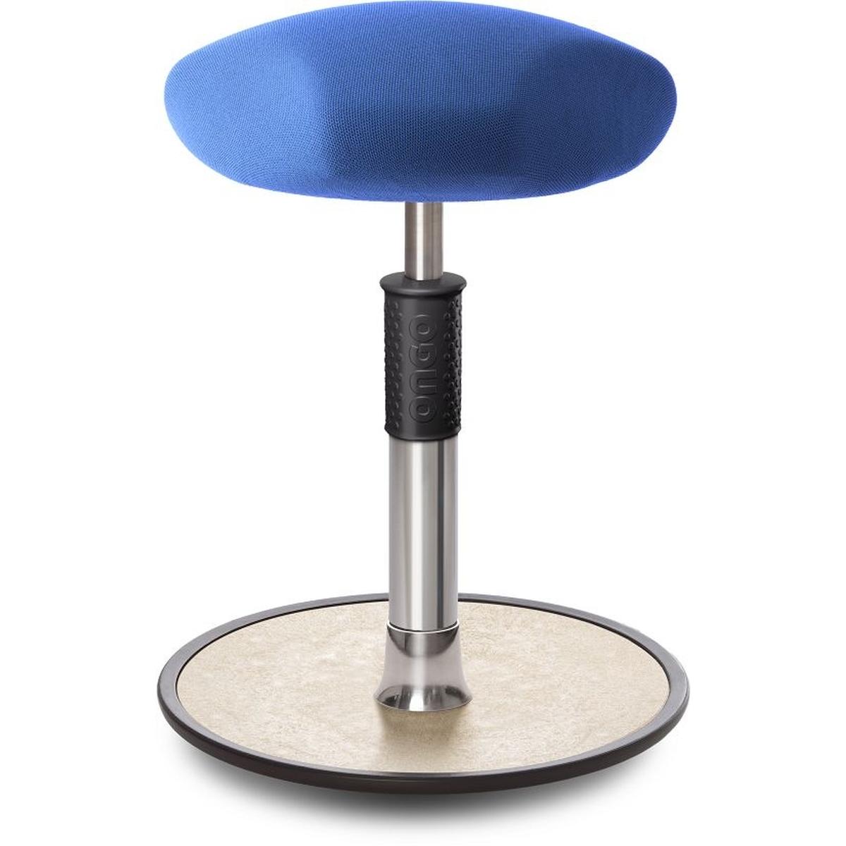 Ongo, Bürostuhl, Sitz- Stehhocker Free Regular Triangel Gestrick blau chrom /cremeweiss