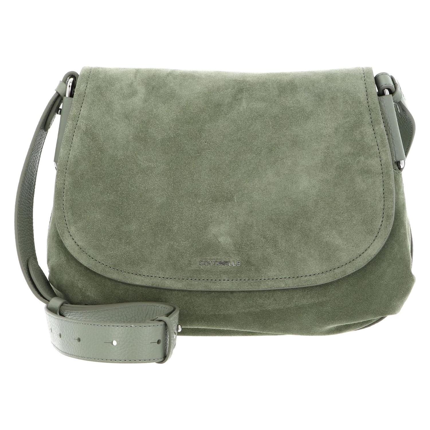 Coccinelle, Damen, Handtasche, Rebekka Suede Handbag Grained Leather, Grün