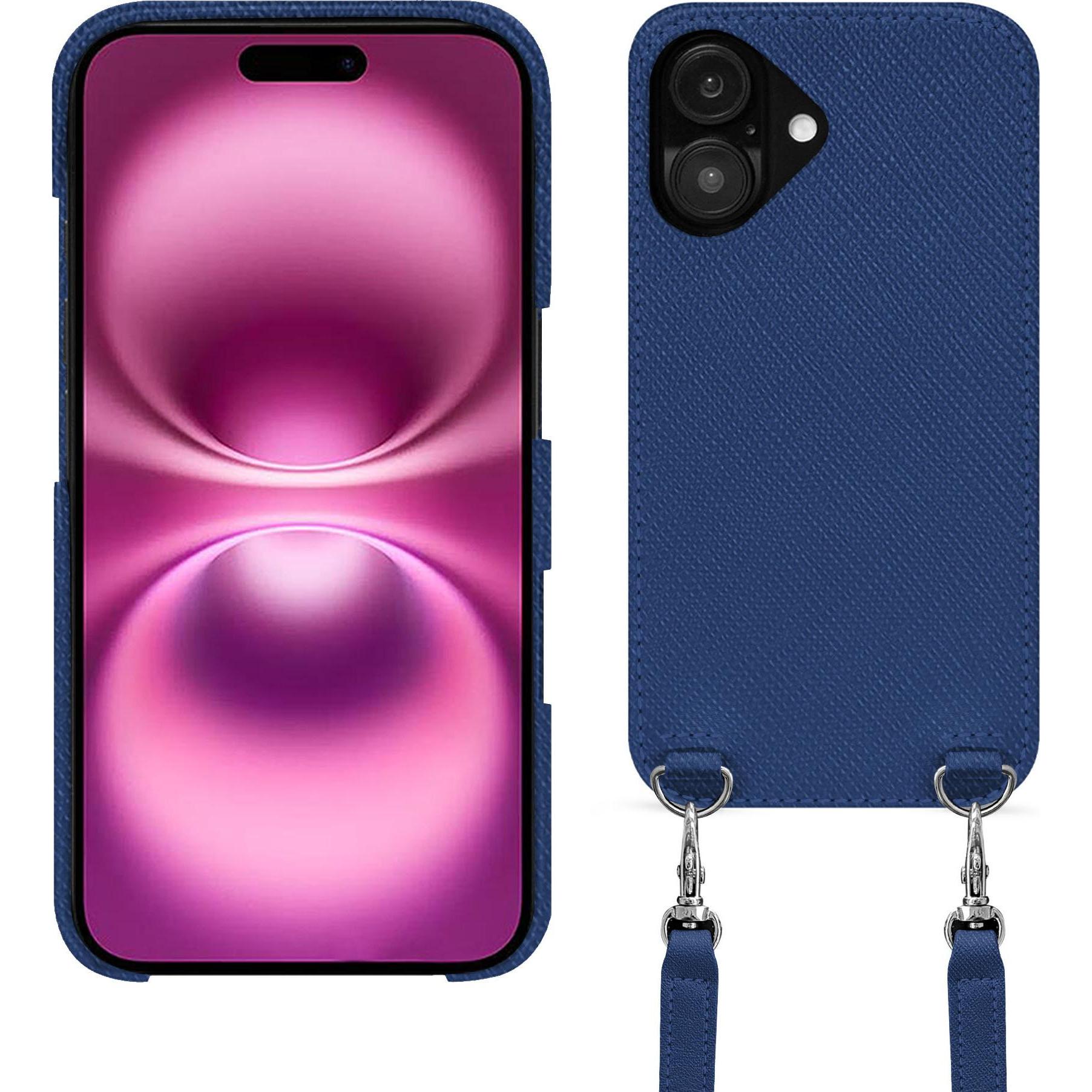 Noreve Schutzhülle mit Schulterriemen Apple iPhone 16 Plus (Apple iPhone 16 Plus), Smartphone Hülle, Blau