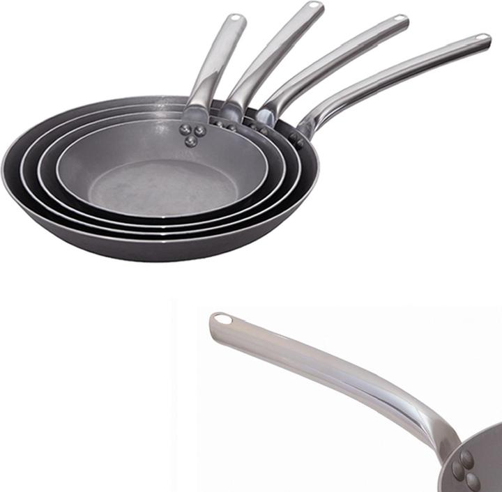 De Buyer Choc – Padella Per Crêpes Antiaderente Diametro 22 Cm – Fondo Basso Professionale – Prodotta In Francia