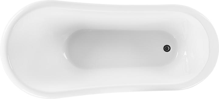 Produktbild Beliani Badewanne freistehend schwarz oval 153 x 77 cm CAYMAN (200 l, 153 cm, 77 cm)