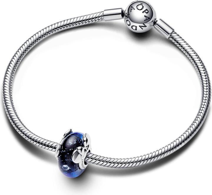 Image du produit Pandora Disney Mickey Mouse & Minnie Mouse Charm en verre de Murano bleu (Argent 925)