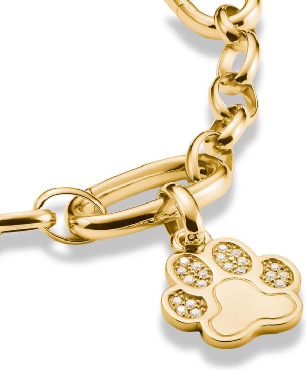 Actual product image Thomas Sabo Charm-Anhänger Pfote mit Steinen Connect vergoldet (Sterling Silver)