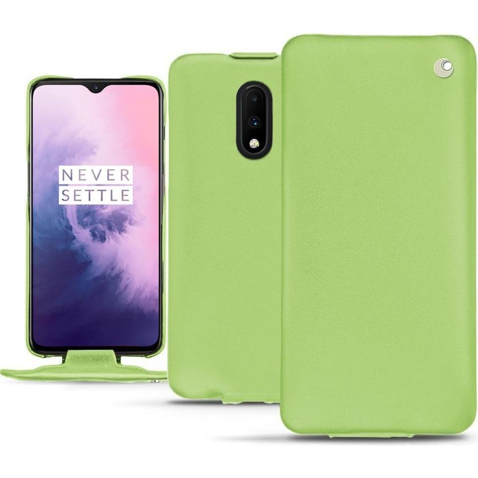 Noreve Lederschutzhülle vertikal (OnePlus 7), Smartphone Hülle, Grün