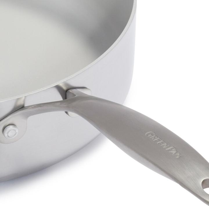 Productafbeelding Greenpan Venice Pro Evershine met deksel (Braadpan + kasserol, Steelpan, Roestvrij staal, 28 x 8 cm)