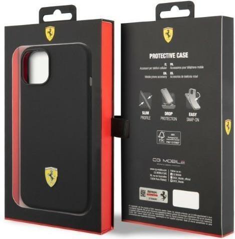 Immagine prodotto Ferrari FEHMSIP14MBK Custodia rigida per iPhone 14 Plus 6,7" in silicone e metallo Logo Magsafe (Apple iPhone 14 Plus)
