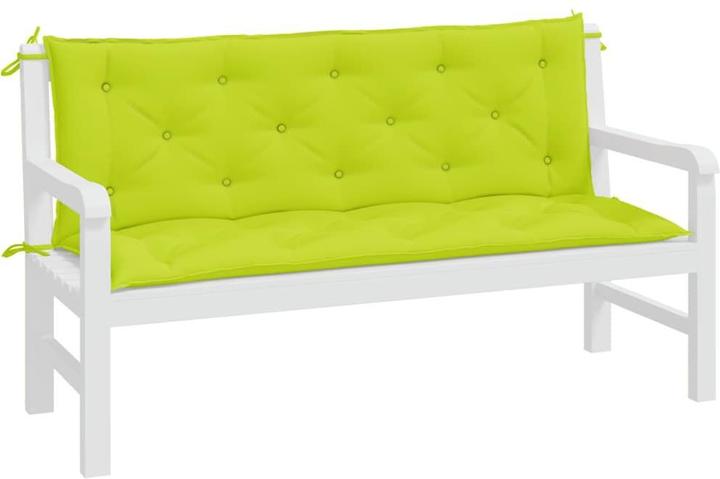 Image du produit vidaXL Coussins de banc de jardin 2 pcs. O x tissu ford (150 x 50 x 7 cm)