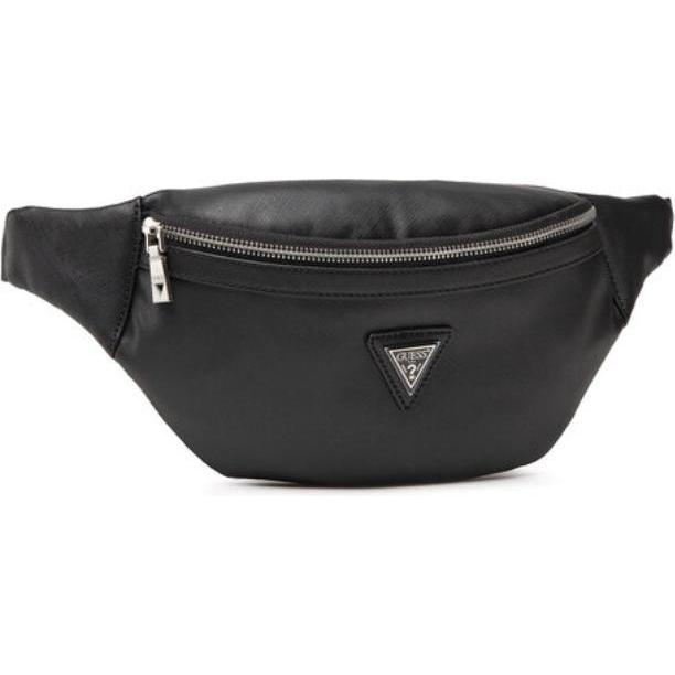 Guess Nero Marsupio, Certosa, Synthetic Leather, Textile Fanny Pack, Hmcrts P1330, Black,