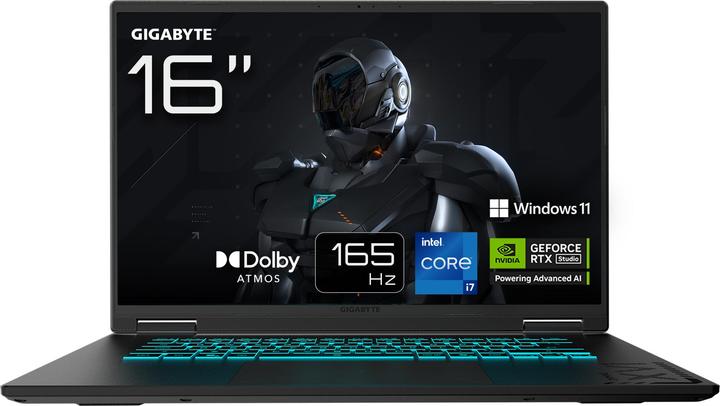 Actual product image Gigabyte GAMING A16 CVH i7-13620H 16 GB RTX 5060 W11H (16", Intel Core i7-13620H, 16 GB, 1000 GB, DE)