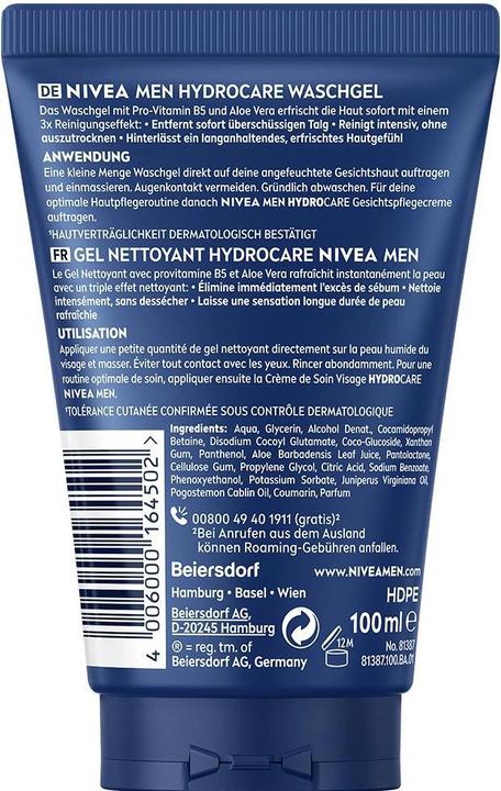 Produktbild NIVEA MEN Men Protect & Care Erfrischendes Waschgel (Reinigungsgel, 100 ml)