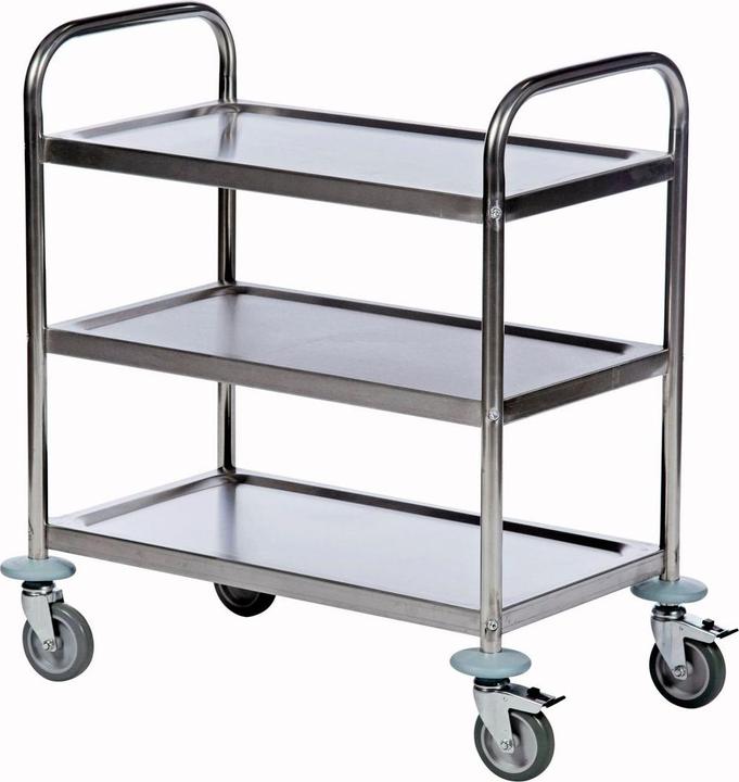 Actual product image Rollcart Stainless steel table trolley 3 shelves (100 kg)