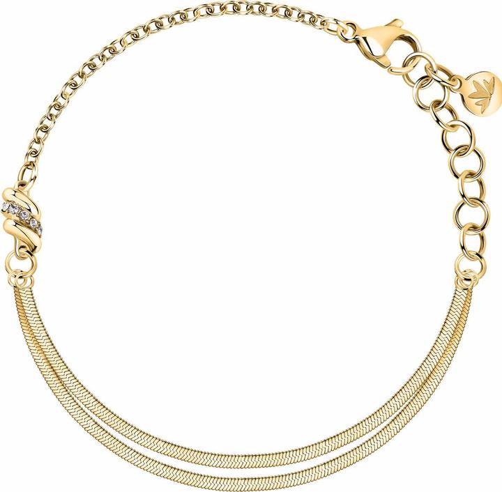 Immagine prodotto Morellato Bracciale doppio placcato oro con cristalli Torchon SAWZ05 (19 cm, Acciaio inossidabile)