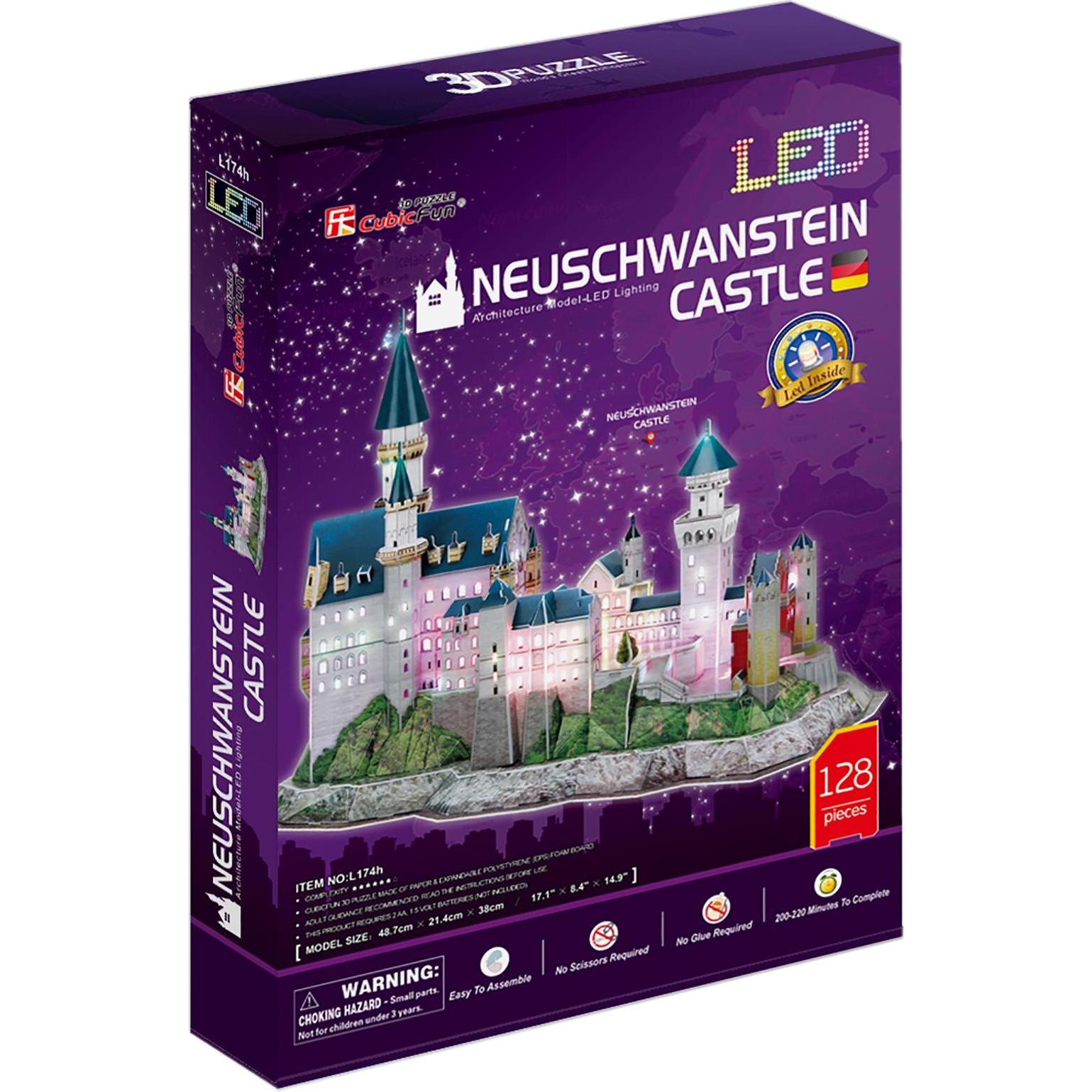 Thumbnail - Cubicfun Puzzle 3D Schloss Neuschwanstein (128 Teile)
