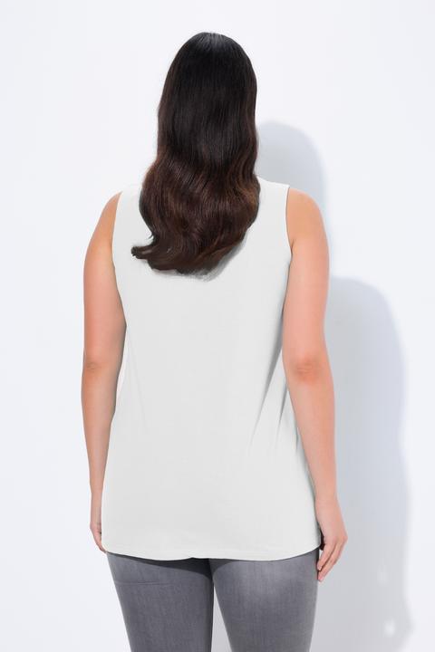 Immagine prodotto Ulla Popken Top dal taglio svasato e smanicato con scollo a V (62)