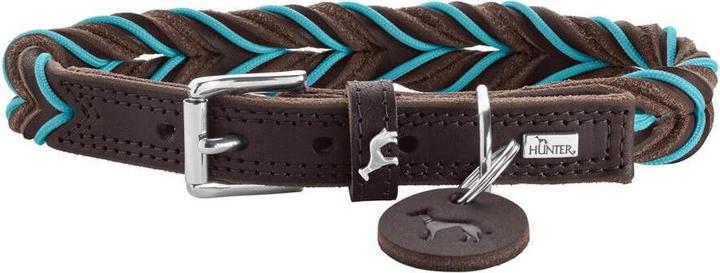 Produktbild Hunter Dogcollar Solid Education Cord M-L (60), dark brown/turquoise - (69324) (M, L, Hund, Allgemein)