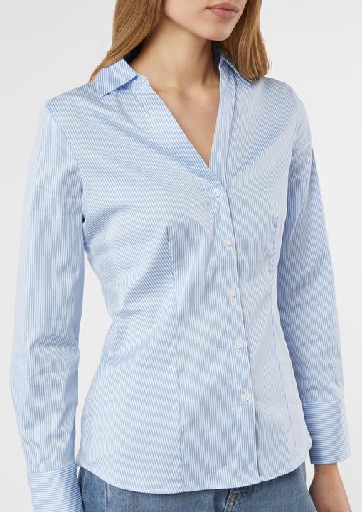 Immagine prodotto Comma Bluse Feminine Baumwollbluse mit Kragen und V-Ausschnitt (46)
