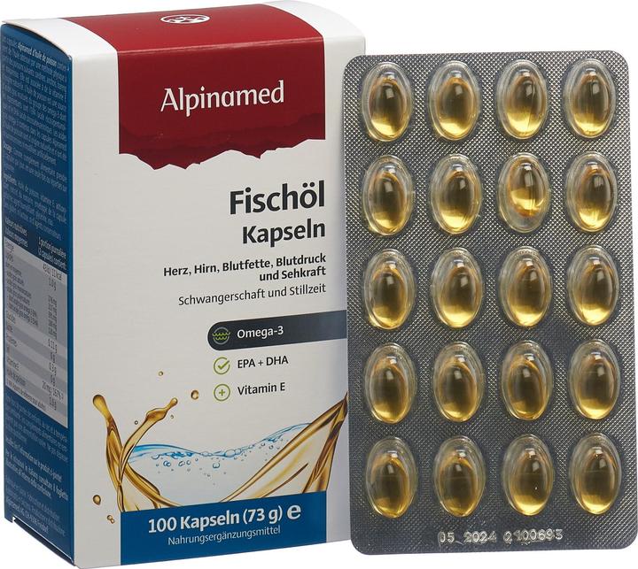 Immagine prodotto Alpinamed Olio di pesce (100 Pezzo/i, Pillole, 70 g)