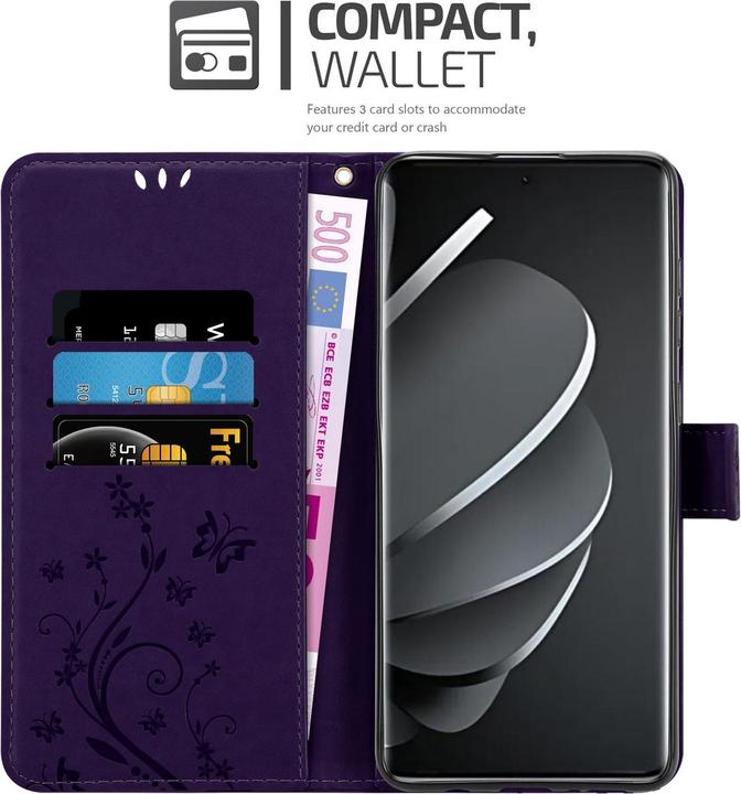 Produktbild Cadorabo Hülle für Xiaomi RedMi Note 14 Pro 5G mit Blumen Muster (Xiaomi Redmi Note 14 Pro 5G)