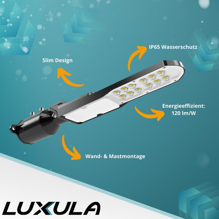 Produktbild Luxula LED-Strassenleuchte, SLIM, EEK: E, 30W, 3600lm, 5000K, IP65 (3600 lm, IP65)
