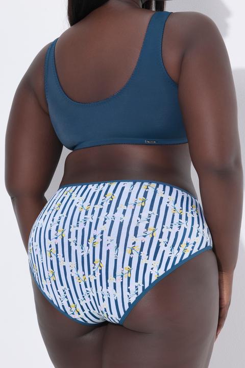 Immagine prodotto Ulla Popken Midislips, 5er-Pack, Blüten/einfarbig (54, Confezione da 5 pezzi)