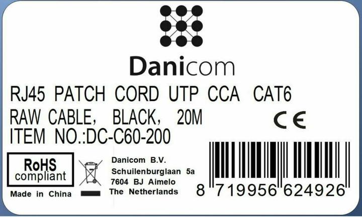 Produktbild Dsit CAT 6 Netzwerkkabel U/UTP (CAT6, 20 m)