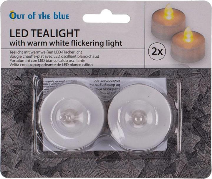 Productafbeelding Out of the blue Theelichtje met warm wit LED flikkerend licht (2 Pcs.)