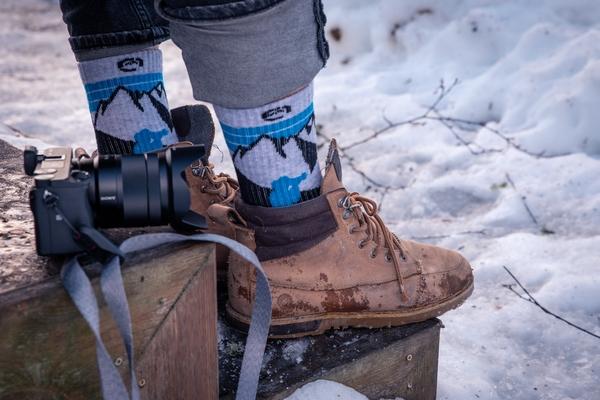 Actual product image Vallerret Merino Wool Sock- Blue - EU 36-40 (36 - 40)