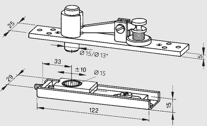 Dormakaba Tenon hinges 8066 for swing doors (Indoor)