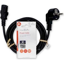 Thumbnail - Nedis Stromkabel Schutzkontaktstecker IEC-320-C13 Abgewinkelt Gerade Vernickelt 2.00 m (2 m), Stromkabel