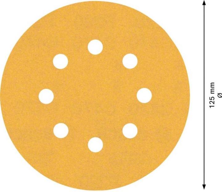Actual product image Bosch Professional Zubehör Expert C470 Sandpaper with 8 holes for random orbital sander, 125 mm, G 220, 50 pcs. (220)