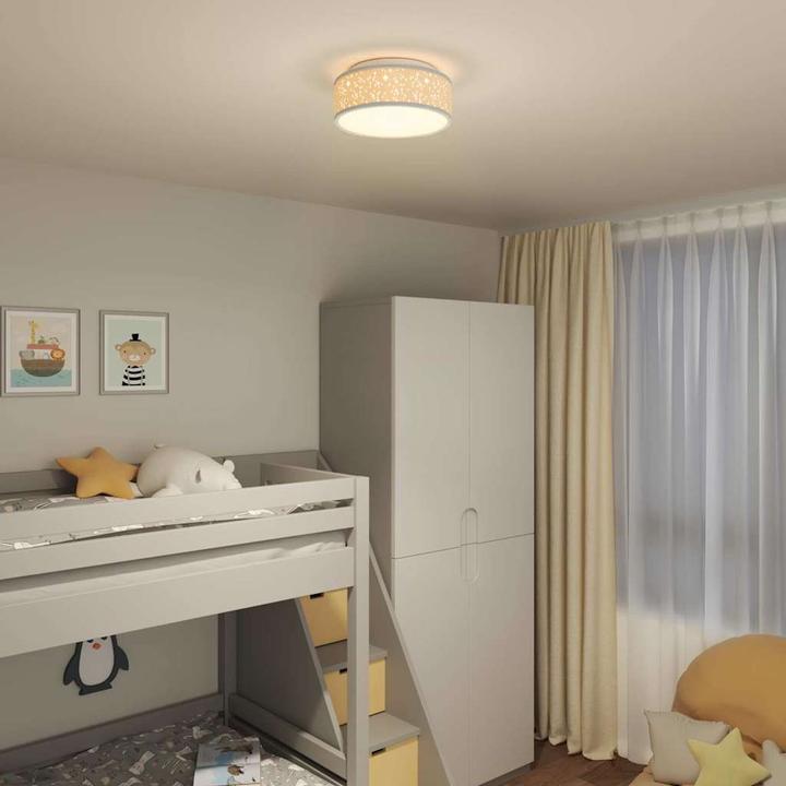 Immagine prodotto vidaXL Plafoniera con paralume a stella grigio Ø 30 cm in tessuto E27 (GU10)