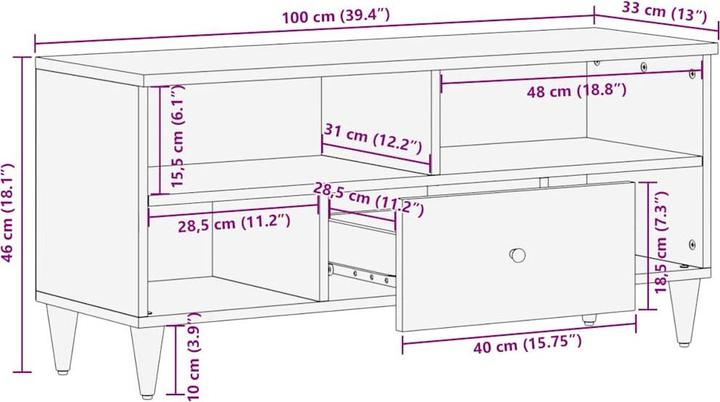 Immagine prodotto vidaXL TV-Schrank (100 x 33 x 46 cm)