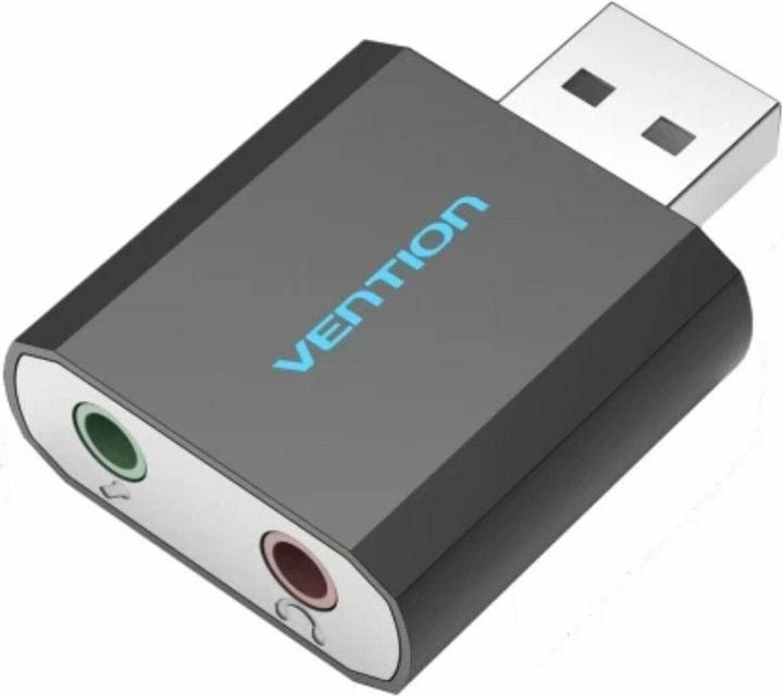 Actual product image Vention USB External Sound Card Black Metal Type (USB)