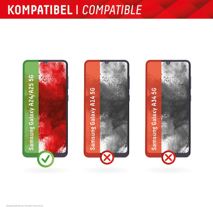 Productafbeelding Displex Real Glass, 2D Panzerglas (1 Stuk, Samsung Galaxy A24, Samsung Galaxy A25 5G)