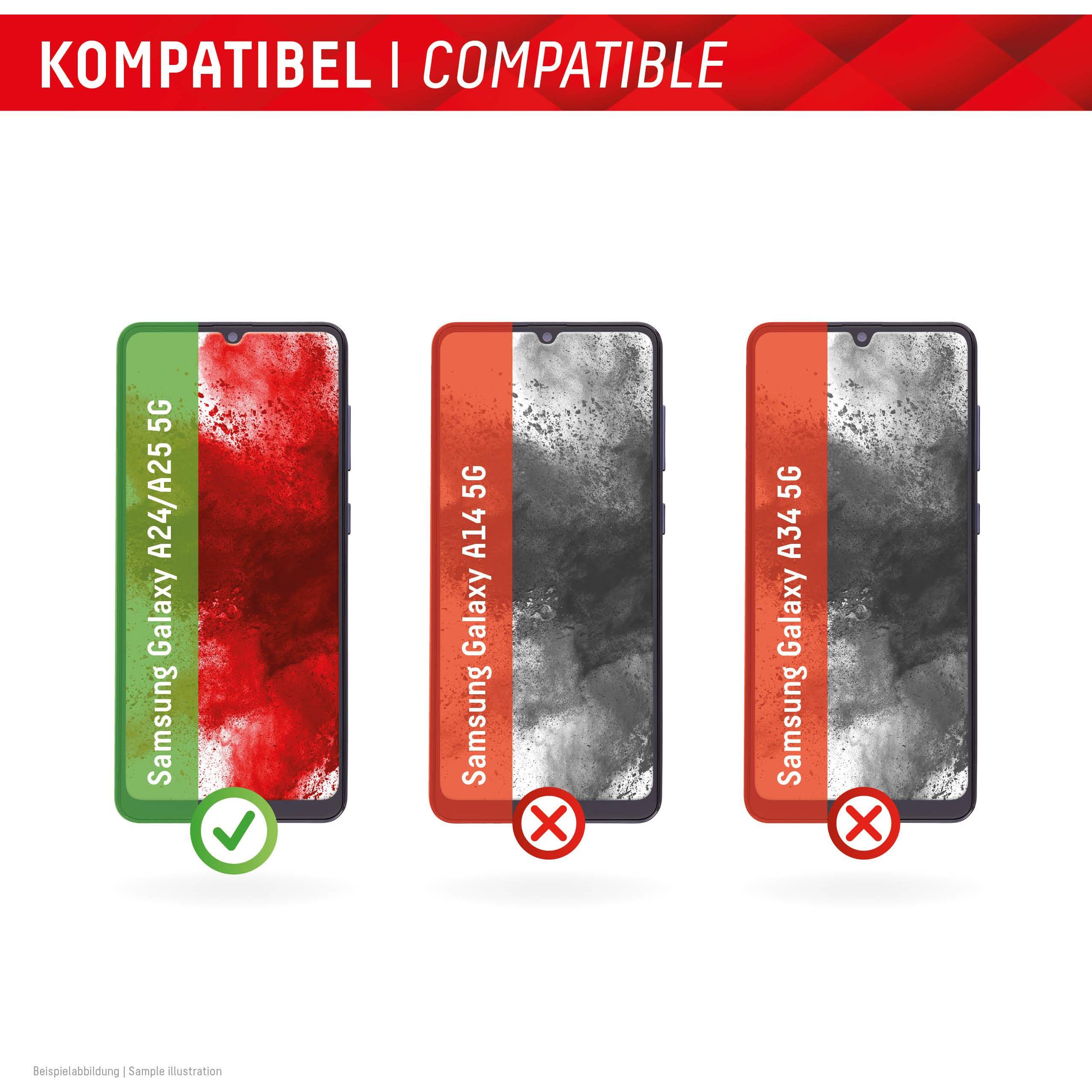 Displex Real Glass, 2D Panzerglas (1 Stück, Samsung Galaxy A24), Smartphone Schutzfolie, Transparent