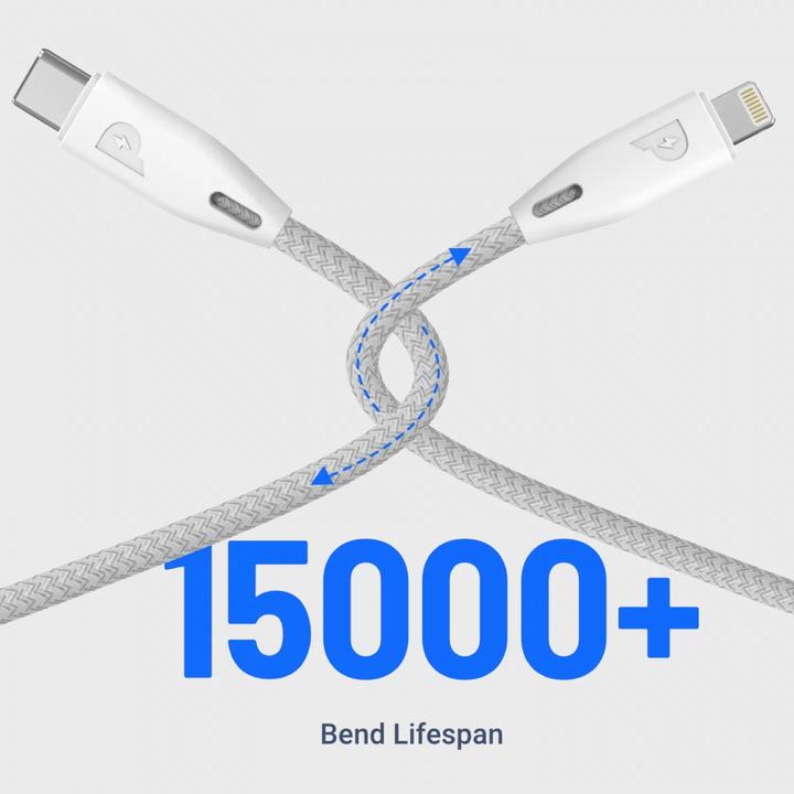 Actual product image Powerology Braided USB-C to Lightning Cable 1.2M (1.20 m, 60 W)