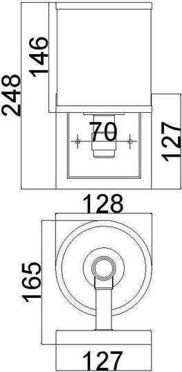 Actual product image Elstead Lighting Prospect Park wall light E27 satin nickel, chrome (E27)