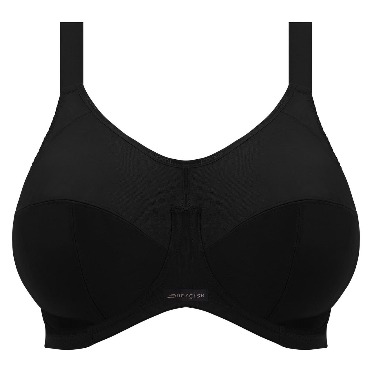 Elomi, Sport-Bh, Energise Uw Sports Bra Dames Sportbeha - Zwart - Maat 90G (Eu) (105 G), Schwarz