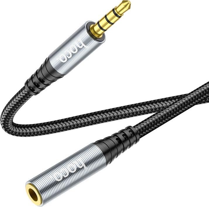 Actual product image Hoco - Audio Cable (UPA20) - Jack 3.5mm, 1xMale to 1xFemale, 2m - Grey (2 m)