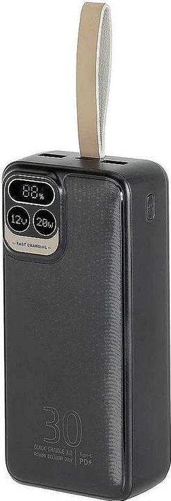 Produktbild Rivacase Powerbank 30000 mAh USB-C 20W + LCD schwarz (1x I/O USB-C PD 18W / PD 20W 2x USB-A QC 3.0 (30000 mAh, 20 W, 111 Wh)