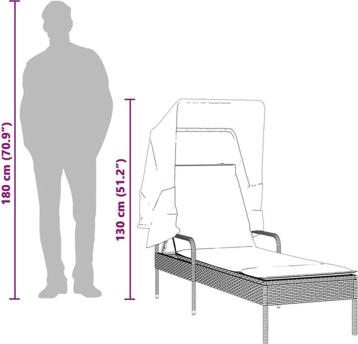 Immagine prodotto vidaXL Sonnenliege (114 cm)