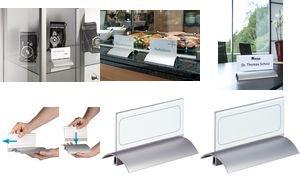 Actual product image Durable Table name plate, acrylic with aluminium base